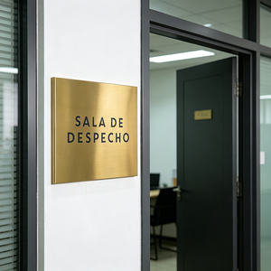 Custom Modern Gold Metal Office Wall Name Plate Sign Room <b>Number</b> Sign Door Sign Plates - Product Image 1