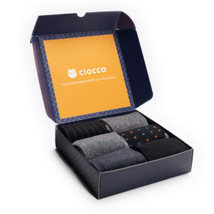 Calzini corti da uomo con motivi classici, 6 paia, in cotone ed elastan, stile quotidiano, stampa digitale, usa e getta, confezione regalo invernale - Product Image 2