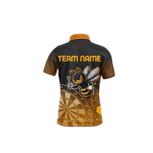 เสื้อโปโลลายลูกดอกขนาดใหญ่พิเศษใส่กลับด้านได้มีโลโก้ตามสั่งพิมพ์ลาย100% โพลีเอสเตอร์ใช้ได้ทั้งชายและหญิง - Product Image 6