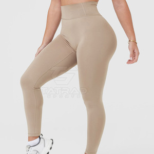 Leggings de yoga pour femmes, style tendance, vente chaude, taille élastique, uni, confortable, haute qualité, faible MOQ - Product Image 2