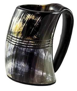 Taza Rústica de Cuerno de Búfalo, Vajilla Ecológica Hecha a Mano, Taza Duradera Perfecta para Café, Té, Whisky, Cocina, Bar, Uso en Fiestas - Product Image 1