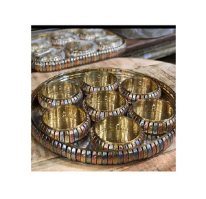 ชามผลไม้แห้งทำจากทองเหลืองใช้ในครัวชามสลัดผลไม้ชามทองเหลืองธรรมชาติ - Product Image 1