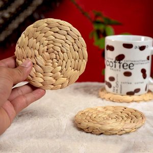 PREMIUM WATER HYACINTH <b>TEACUP</b> COASTER SET PRODUCT Made in VIETNAM // PROVIDE by SUPPLIER in VIETNAM - Product Image 1