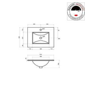 Mobile Bagno Sospeso in Legno Bianco da 60cm Shanghai, Elegante Set per Bagno - Product Image 6