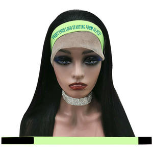 Diadema elástica frontal impresa banda derretida de pelo de encaje ajustable con logotipo completo personalizado para peluca - Product Image 6