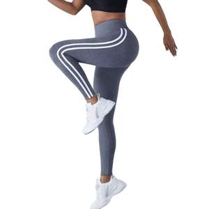 กางเกงเลกกิ้งเอวสูงสำหรับผู้หญิงกางเกงโยคะทำจากไนลอน25% สแปนเด็กซ์เอวสูงสำหรับใส่ในยิมฟิตเนสโยคะ - Product Image 1