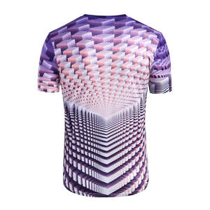 T-shirt de sport pour homme en sublimation 100% polyester respirant à séchage rapide, design personnalisé, entraînement en salle de sport, OEM/ODM disponible - Product Image 2