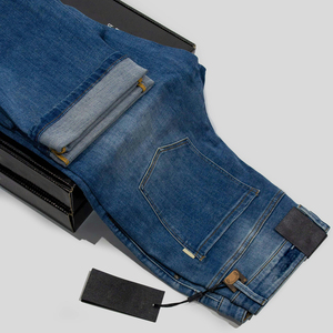 Jeans de Mezclilla Personalizados Estilo Urbano para Hombre, Jeans Ajustados para Hombre, Venta al por Mayor, Impresión de Logotipo Personalizado, Servicio OEM - Product Image 3