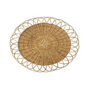 Coasters Rattan Wholesale Natural Round Woven Placemats Wicker Cane Coasters Heat Resistant Rattan Placemats - Product Image 5