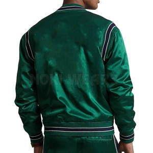 Veste d'hiver confortable pour l'extérieur, style Letterman en satin, coupe droite, imperméable, coupe-vent, respirante, écologique et légère - Product Image 3
