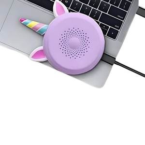 Altavoz Portátil Myrva Unicorn, Bluetooth 5.0 Inalámbrico para Computadora, Cuerpo de Plástico con Diseño de Cuerno de Arcoíris - Product Image 1