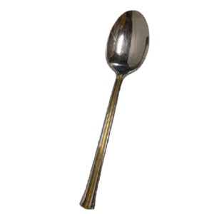 Ensemble de couverts de cuillère en acier inoxydable poli miroir tendance parfait pour la vaisselle élégante et les essentiels de service de dessert élégants - Product Image 1