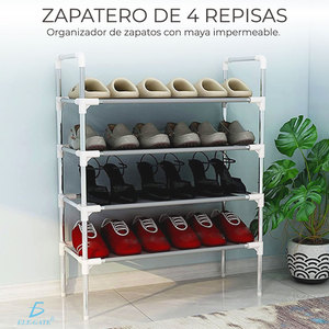 Adjustable 4-Shelf Metal <b>Storage</b> Rack Standing Type for <b>Kitchen</b> Space - Product Image 5