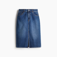 Jupe en jean tendance pour femme, design personnalisé, décontractée, taille normale, longueur midi, boutonnée, teinte en pièce, été, OEM ODM, séchage rapide