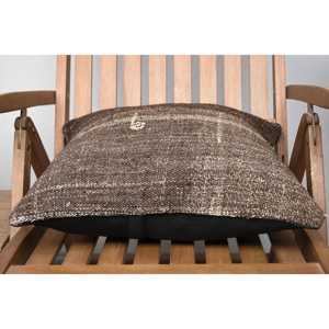 Alfombra Kantha de lana marrón de 18x18 pulgadas, almohada cuadrada tejida con estampado Vintage de lujo para sala de estar, uso de Otoño de Halloween, sofá de espuma de plumas - Product Image 5