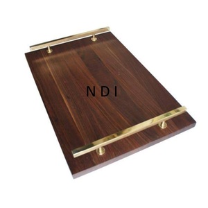 Acabado de nogal de calidad Superior para cocina, catering, bandeja usada para servidor de alimentos para desayuno, vajilla, Decoración de mesa, bandeja para servir - Product Image 1