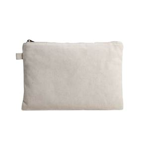 Bolsa de cosméticos de lino y algodón de viaje de tela natural, bolsa de almacenamiento con estampado de letras impermeable, estuches de cosméticos de regalo - Product Image 3