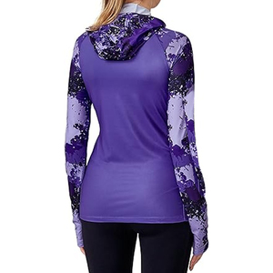 Sudadera con capucha y máscara de manga larga con protección solar UV UPF 50 + para mujer, camisa de pesca ligera de secado rápido transpirable con orificio para el pulgar - Product Image 3