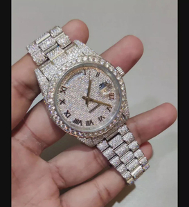 Personnalisé Hommes Femmes Haut de Gamme Luxe Bling Full Diamond Watch Montres Mécaniques VVS Moissanite Hip Hop Iced Out Acier Inoxydable - Product Image 3