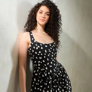 Indien fait à la main femmes à la mode imprimé fleuri Boho robe pur coton court été Style décontracté écologique cadeau de mariage - Product Image 1