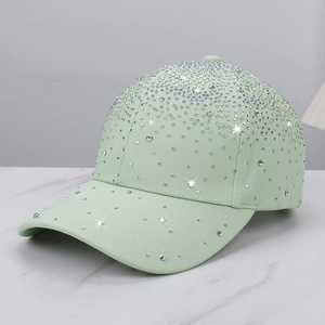 Casquette de baseball noire à strass, ajustable, avec clous en diamant, 6 panneaux, chapeau de soleil pour femme, streetwear, voyage, cristal scintillant, ajustable - Product Image 5