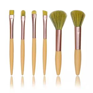 Ensemble de 6 pinceaux de <span class=keywords><strong>maquillage</strong></span> durables à poils doux avec crayon à lèvres et crayon à sourcils pour le visage et les yeux/fard à joues, kit <span class=keywords><strong>complet</strong></span> portable - Product Image 5