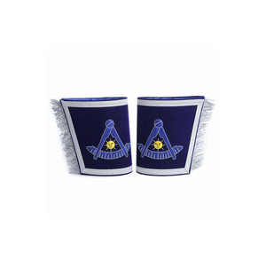 Venta al por mayor Puños Masónicos Arco Real Masónico Regalia Guanteletes Pasado Sumo Sacerdote Bordado Masónico Guanteletes - Product Image 3