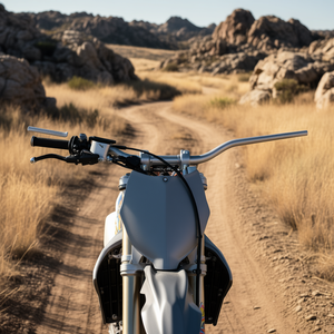 Manillar de Motocicleta de Aluminio Satinado de 22/28 mm, Curvatura Baja, para Modificación/Actualización - Product Image 3