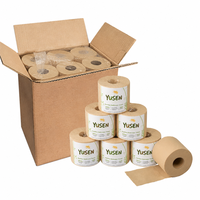 Papier toilette personnalisé à prix d'usine, emballage en papier de bambou, logo personnalisé, papier toilette