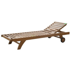 Sanur เก้าอี้เลานจ์ไม้สักสำหรับโรงแรมและใช้งานกลางแจ้งสระว่ายน้ำชายหาดดีไซน์เรียบง่ายพกพาได้เป็นมิตรต่อสิ่งแวดล้อม - Product Image 3