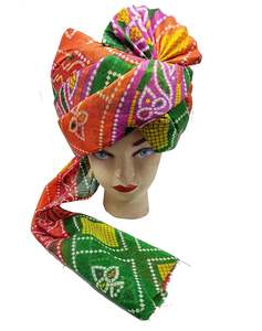 Rajasthani ผ้าโพกหัวสำหรับผู้ชายผ้าคอตตอนแท้ - Product Image 2