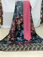 Ensemble Tissu Chiffon Faransawi Somali Dirac 100% Polyester Très Léger Tissé Robe Femme