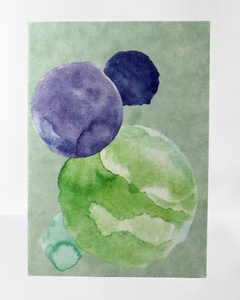 Cartes imprimées en offset sur papier fait main, aspect peint à la main aux aquarelles, papeterie et cartes écologiques - Product Image 1