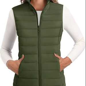 Venta Directa de Fábrica, Chaleco Acolchado con Cierre y Cuello en V, Personalizable, Transpirable, de Alta Calidad, para Hombre, Invierno, Casual - Product Image 1