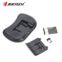 Keyboard genggam Gaming RGB, I8 Air Fly Mouse dengan lampu latar 2.4G PC Keyboard Kustom bantalan sentuh nirkabel Keyboard Mini untuk kotak TV pintar