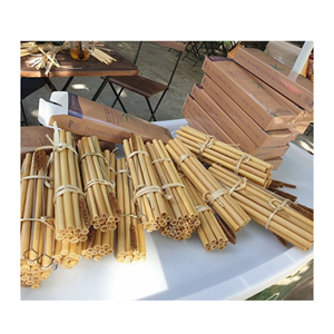 Pailles polies faites à la main en paille de bambou du Vietnam fourniture de vaisselle en vrac pour la vente en gros internationale - Product Image 2