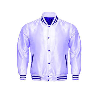 Chaqueta universitaria de satén Collage de alta calidad personalizada-OEM ODM chaqueta de béisbol de satén barata al por mayor de peso pesado de moda - Product Image 5