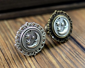 Perilla de Metal redonda inspirada en la luna y la estrella, mango decorativo Vintage perfecto para dormitorio, sala de estar y uso en la cocina de la India - Product Image 3