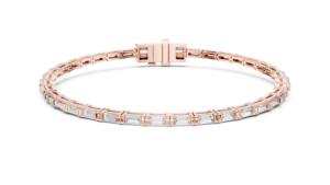 Pulsera de Tenis de Lujo para Mujer en Oro Sólido de 18K, Certificación IGI, Engaste de Bisel, Diamantes Naturales con Corte Baguette, Joyería Fina VDS - Product Image 6