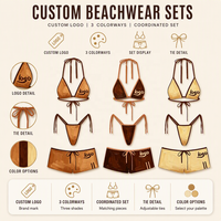Ensembles de vêtements de plage personnalisés NAYVO, ensemble de bikini sexy 3 pièces pour femmes, maillots de bain coordonnés avec shorts, étiquette privée OEM ODM