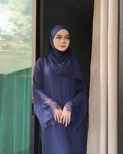 Hecho a mano Dubai hermoso negro Kaftan Abaya con pantalones largos ropa islámica tradicional para mujeres musulmanas - Product Image 2