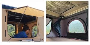 Tente de toit pliante pour camping, en aluminium rigide, pour 3-4 personnes, avec échelle triangulaire, pour camion ou voiture, toit épaissi - Product Image 4