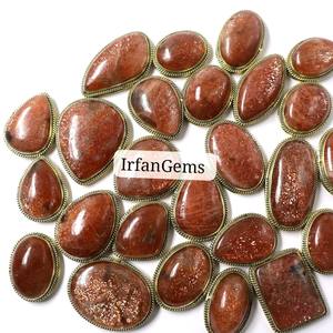 Lote al por Mayor de Cristales de Piedra Solar 100% Naturales Hechos a Mano de Alta Calidad, Cabujones de Formas Mixtas, Colgantes de Moda con Ranura, Dijes al Mejor Precio - Product Image 5