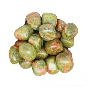 Piedras caídas de Unakita de alta calidad, cristales curativos naturales pulidos para Feng Shui Reiki, Equilibrio Energético, decoración del hogar, estilo de amor - Product Image 1