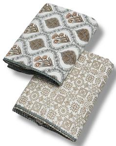 Venta al por mayor de lujo personalizado hogar textil mano bloque de impresión Reversible algodón Jaipuri edredón par 2 piezas ropa de cama lavable para - Product Image 3