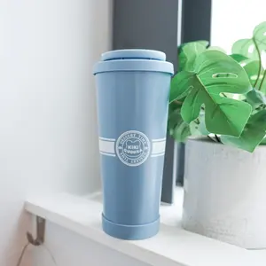 KiKi QUOKKA HAPI Tasse gaufrée en acier inoxydable de 710ml avec paille Design écologique réutilisable pour la rentrée scolaire - Product Image 3