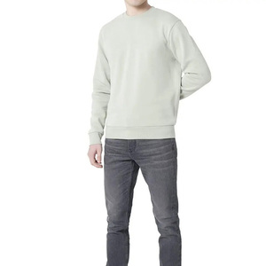 Vente chaude plaine coton polaire pull sweat impression personnalisée broderie col rond basics hommes sweats respirants - Product Image 5