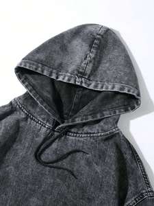 Chaqueta de mezclilla con capucha de otoño para hombre, abrigo vaquero de Hip Hop, chaqueta vaquera informal de calle para hombre y mujer, sudaderas con capucha - Product Image 2