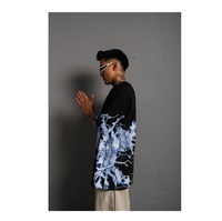 Camisetas de Punto Extra Grandes para Hombre, Estilo Urbano, 100% Algodón Ecológico, 260g, Logotipo Personalizado, Manga Corta Digital, Transpirable