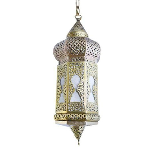 Lámpara Colgante Marroquí Hecha a Mano de Latón, Forma de Lágrima, Acabado Dorado Antiguo, Linterna de Metal Perforado, Decoración para el Hogar, Lámpara de Techo - Product Image 5